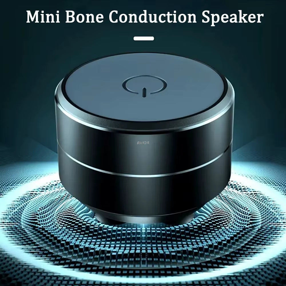 Mini Bone Conduction Speaker Vibration Stereo Audio Digital TWS Wireless Bluetooth Speakers Portable Metal Speaker Dropshipping